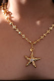 18K Real Gold Plated Diamond Starfish Necklace (Waist Chain)