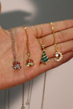 925 Sterling Silver Christmas Bell Necklace