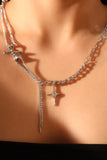 Diamond Bow Star Chain Necklace