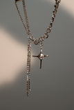 Diamond Bow Star Chain Necklace