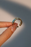 18K Real Gold Plated Blue Tide Ring