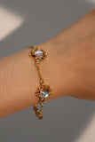 18K Real Gold Plated Multi Moonstones Bracelet