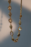 18K Real Gold Plated Multi Moonstone Shell Necklace