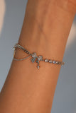 Platinum Plated Diamond Bowknot Bracelet