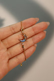 18K Real Gold Plated Moonstone Moon Star Bracelet