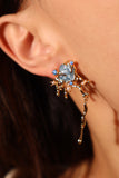 18K Real Gold Plated Blue Shell Earrings