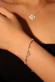 925 Sterling Silver Multi Lucky Leaf Bracelet