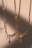 18K Real Gold Plated Diamond Dangle Necklace