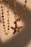 18K Real Gold Plated Diamond Starfish Necklace (Waist Chain)