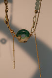 18K Real Gold Plated Jade Dragon Chain Necklace