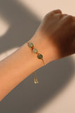 14K Real Gold Plated 3 in 1 Jade  Bracelet