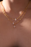 18K Real Gold Plated Diamond Cross Necklace