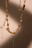 18K Real Gold Plated Moonstone Knot Necklace