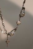 Platinum Plated Pearl Star Necklace