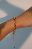 18K Real Gold Plated Multi Color Gemstones Bracelet