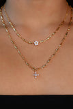 18K Real Gold Plated Diamond Cross Lariat Necklace