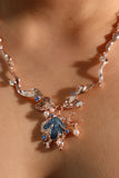 18K Rose Gold Plated Blue Shell Necklace