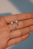 Diamond Pole Star Earrings