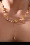 18K Real Gold Plated Moonstone Knot Necklace