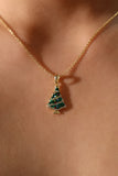 18K Gold Vermeil Christmas Tree Necklace