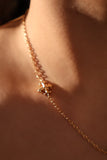 18K Real Gold Plated Cross Iris Necklace