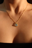 18K Gold Vermeil Moonstone Pendant Necklace