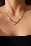 Platinum Plated Sea Shell Pearls Necklace