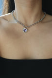 Purple Heart Diamonds Necklace