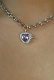 Purple Heart Diamonds Necklace