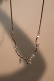 Platinum plated Blue Gem Diamonds Necklace