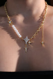 18K Real Gold Plated Stellar Pearl Radiance Necklace