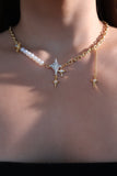 18K Real Gold Plated Stellar Pearl Radiance Necklace