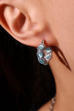 Blue Opal Hoop Earrings