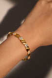 20K Real Gold Plated Diamond Flower Bracelet