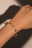 20K Real Gold Plated Diamond Flower Bracelet