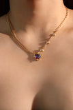 18K Real Gold Plated Gradient Heart Necklace