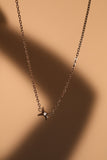 Platinum Plated Diamond Star Layer Necklace