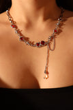 Red Gem Twist Necklace