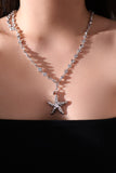 Platinum Plated Diamond Starfish Necklace (waist chain)