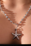 Platinum Plated Diamond Starfish Necklace (waist chain)