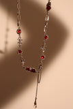 Red Gem Twist Necklace