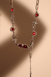 Red Gem Twist Necklace