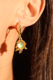 18K Real Gold Plated Opal Dangle Earrings