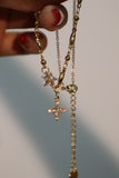 18K Real Gold Plated Diamond Cross Necklace