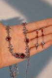 Red Gem Twist Necklace