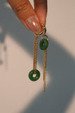 18K Real Gold Plated Jade Dragon Necklace  (EARRINGS INCLUDED)