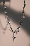 Platinum Plated Moonlight Star Necklace