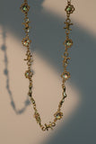 18K Real Gold Plated Multi Opal Twist Necklace