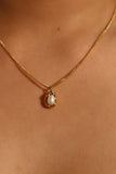 18K gold stainless steel Pearl Shell Necklace