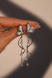 Butterfly Pearls Dangle Earrings